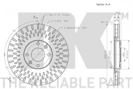 Nk Тормозной диск NK 203737 - Заображення 3