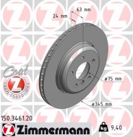 Zimmermann Тормозной диск ZIMMERMANN 150.3461.20 - Заображення 1