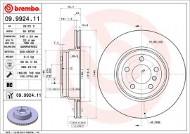Brembo Тормозной диск BREMBO 09.9924.11 - Заображення 1