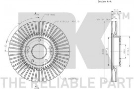 Nk Тормозной диск NK 203433 - Заображення 3
