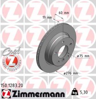 Zimmermann Тормозной диск ZIMMERMANN 150.1283.20 - Заображення 1