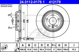 Ate Тормозной диск ATE 24.0112-0178.1 - Заображення 1