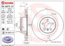 Brembo Тормозной диск BREMBO 09.9372.21 - Заображення 1