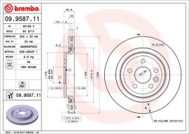 Тормозной диск BREMBO 09.9587.11
