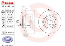 Тормозной диск BREMBO 08.A268.10
