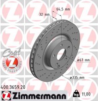 Zimmermann Тормозной диск ZIMMERMANN 400.3659.20 - Заображення 1