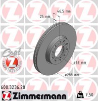 Тормозной диск ZIMMERMANN 600.3236.20