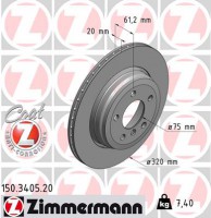 Zimmermann Тормозной диск ZIMMERMANN 150.3405.20 - Заображення 1