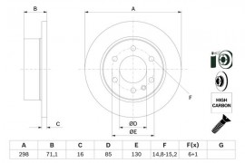 Bosch Тормозной диск BOSCH 0986479295 - Заображення 5