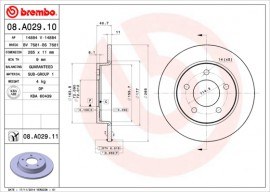 Brembo Тормозной диск BREMBO 08.A029.10 - Заображення 1