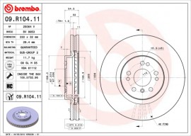 Тормозной диск BREMBO 09.R104.11