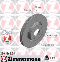 Тормозной диск ZIMMERMANN 250 1365 20