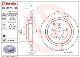 Brembo Тормозной диск BREMBO 09.8876.31 - Заображення 1