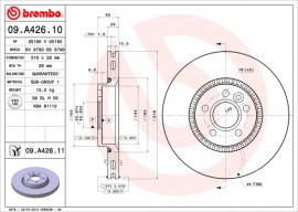 Brembo Тормозной диск BREMBO 09.A426.11 - Заображення 1