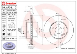 Тормозной диск BREMBO 09.A736.11