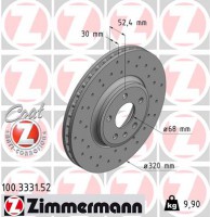Тормозной диск ZIMMERMANN 100333152