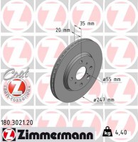 Тормозной диск ZIMMERMANN 180302120