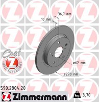 Zimmermann Тормозной диск ZIMMERMANN 590 2804 20 - Заображення 1