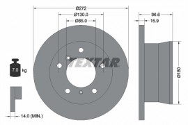 Тормозной диск TEXTAR 92137603