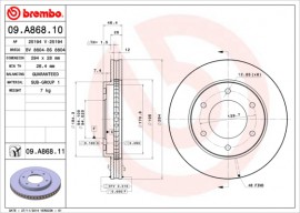 Brembo Тормозной диск BREMBO 09.A868.10 - Заображення 1