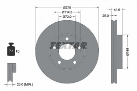 Textar Тормозной диск TEXTAR 92130303 - Заображення 1