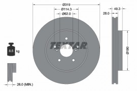 Textar Тормозной диск TEXTAR 92171503 - Заображення 1