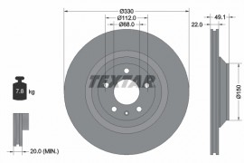 Textar Тормозной диск TEXTAR 92132603 - Заображення 1