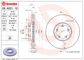 Brembo Тормозной диск BREMBO 09.A531.10 - Заображення 1