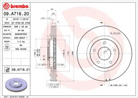 Brembo Тормозной диск BREMBO 09.A716.20 - Заображення 1