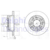 Delphi Тормозной диск DELPHI BG4171 - Заображення 1