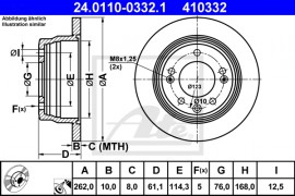 Ate Тормозной диск ATE 24.0110-0332.1 - Заображення 1