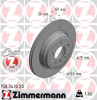 Zimmermann Тормозной диск ZIMMERMANN 150.3410.20 - Заображення 1