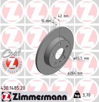 Zimmermann Тормозной диск ZIMMERMANN 430.1485.20 - Заображення 1