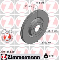 Тормозной диск ZIMMERMANN 250 1353 20