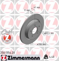 Zimmermann Тормозной диск ZIMMERMANN 250 1354 20 - Заображення 1