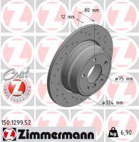 Тормозной диск ZIMMERMANN 150.1299.52