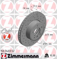 Тормозной диск ZIMMERMANN 150.3403.52