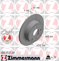 Zimmermann Тормозной диск ZIMMERMANN 200.2521.20 - Заображення 1