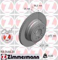 Zimmermann Тормозной диск ZIMMERMANN 150 3466 20 - Заображення 1