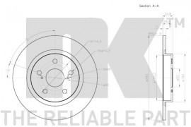Nk Тормозной диск NK 2045131 - Заображення 3