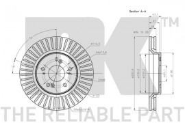 Nk Тормозной диск NK 202653 - Заображення 3