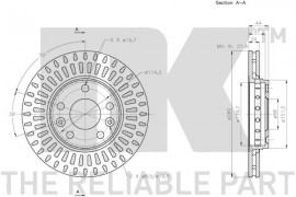 Nk Тормозной диск NK 203970 - Заображення 3