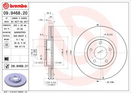 Brembo Тормозной диск BREMBO 09.9468.20 - Заображення 1