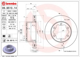 Brembo Тормозной диск BREMBO 09.9510.14 - Заображення 1