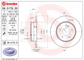 Brembo Тормозной диск BREMBO 08.5178.31 - Заображення 1