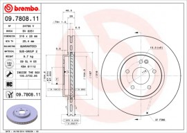 Brembo Тормозной диск BREMBO 09.7808.11 - Заображення 1