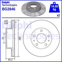 Delphi Тормозной диск DELPHI BG2846 - Заображення 1