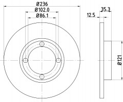 Тормозной диск MINTEX MDC1459