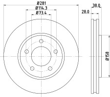 Mintex Тормозной диск MINTEX MDC1555 - Заображення 1