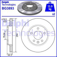 Delphi Тормозной диск DELPHI BG3893 - Заображення 1